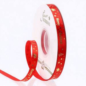 Ruban imprimé de Noël multi-motifs et multi-tailles pour emballages cadeaux et décorations de fête, 40 yards/rouleau - Product Image 3