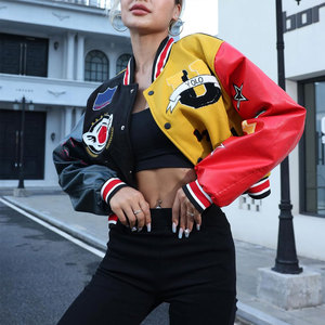 Veste de baseball pour femme, prix de gros, nouvelle collection, toile imprimée, respirante, légère, personnalisable, pour l'hiver - Product Image 3