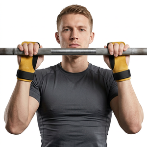 SAAR INDUSTRIES SI-HG-6020 Custom Logo Cross Fit EVA Comfortable Straight Handle Pull Palm Grips Fitness Hand Protector Gym - Product Image 1