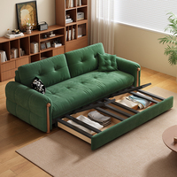 Canapé-lit convertible avec accoudoirs métalliques, grand siège moelleux, rangement, couchage extensible, pour salon, appartement, hôtel