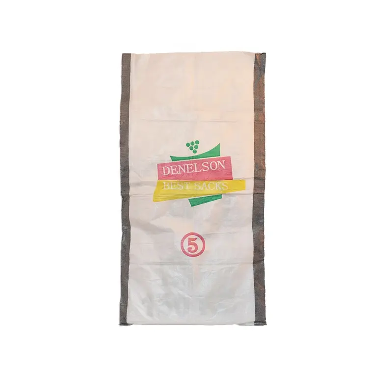 China Polypropylene food grade pp woven wheat flour 50kg plastic packaging woven bag