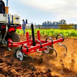 Cultivateur tracté résistant à la rouille avec roues pneumatiques et attelage à boule, équipement de désherbage et de travail du sol haute performance - Product Image 4