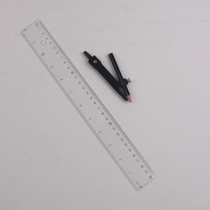 סיטונאי 30 ס "מ ברור פלסטיק סט עם לוגו מותאם אישית 6pcs בית ספר ציוד נייר מכתבים - Product Image 3