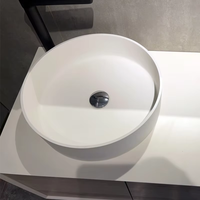Sanitaire moderne, blanc mat, évier de salle de bain, lavabo de comptoir, lavabo à main