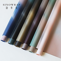 Film d'emballage pour fleurs SINOWRAP Aurora Iridescent, film plastique BOPP imperméable 5C pour emballage de bouquets floraux