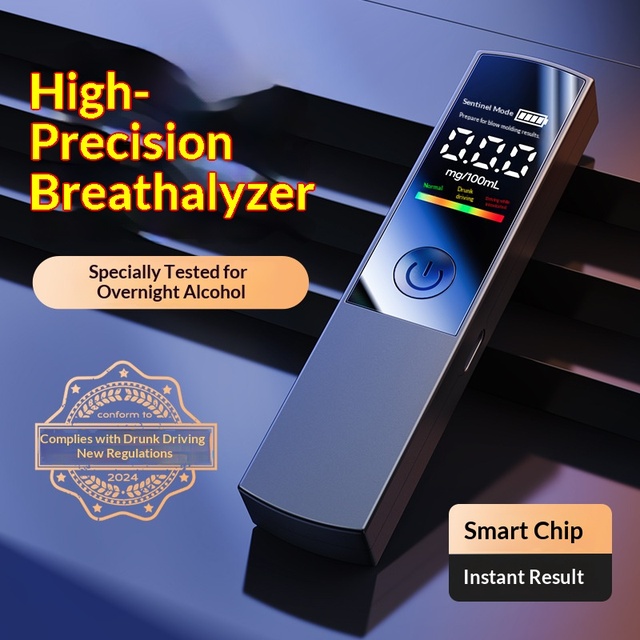 Professional Portable GaoX A808 High Precision Alcohol Tester LED Display Semiconductor Gas Sensor Breathalyzer Lithium Battery