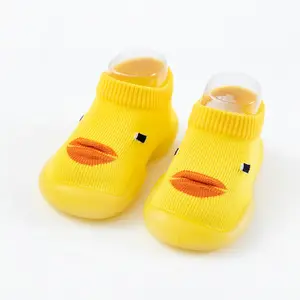 2023 New Spring Autumn Cute Soft Duck Cartoon Sohle Schuhe Baby Kleinkind Indoor Socke Walker Schuhe