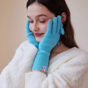 Korean Style Blend Acrylic <strong>Gloves</strong> for Women Solid Color Knitted Winter <strong>Gloves</strong> <strong>Cute</strong> Thumb Flip Cover Autumn Winter Cold - Product Image 2