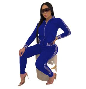 <span class=keywords><strong>Tuta</strong></span> da Ginnastica da Donna con Logo Personalizzato OEM <span class=keywords><strong>Completo</strong></span> <span class=keywords><strong>Elegante</strong></span> a Due Pezzi Taglie Forti con Stampa - Product Image 3