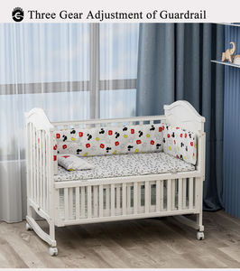 नवजात शिशु के लिए थोक समायोज्य ऊंचाई लकड़ी के बच्चे के बिस्तर - Product Image 5