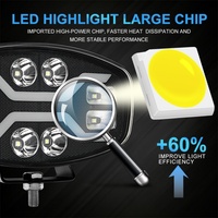 Projecteur automobile ovale haute puissance 9 pouces, faisceau combiné, 4x4, tout-terrain, camion, lampe de position blanche ambre, lampe de travail LED, phare LED, 80W