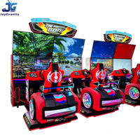 Simulateur de course automobile populaire pour centre d'attractions, deux joueurs, 4 écrans, expérience immersive pour tous les âges