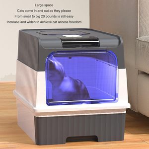 Automatic Cleaning Square <b>Cat</b> <b>Litter</b> Basin with 65L Capacity Plastic Material - Product Image 2