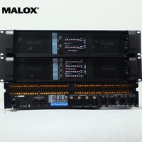 Amplificateur de puissance 4 canaux MALOX FP-10000Q, mode pont 8 ohms, 2x4200W haute puissance, classe TD, métal, 20Hz-34kHz, SNR 70dB, pour enceintes de ligne