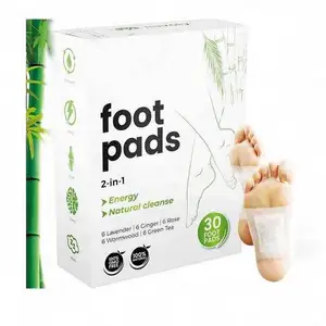 OEM remove toxins organic korea natural ginger bamboo vinegar plaster foot patch for body relax wellness health care