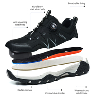 Léger anti-dérapant respirant fonction norme européenne en acier orteil prix d'usine chaussures de sécurité pour hommes travail