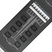 Équipement de distribution d'énergie de disjoncteur PDU intelligent approuvé par ETL 24 voies C19 3 voies C13 140A
