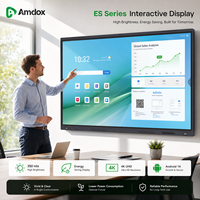Écran tactile LCD LED TV Amdox 65/75/86 pouces 4K UHD Android 16 16 Go de RAM Panneau plat interactif Tableau blanc éducatif Maxhub