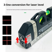 Niveau laser industriel LV03 (non magnétique) Instrument de nivellement infrarouge Batterie AG13 Garantie de 6 mois pour la mesure horizontale