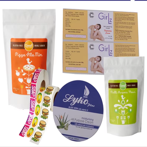 Impresión personalizada de etiquetas de piruletas de PET, trasplante de papel de bajo costo para bocadillos, sándwich, aceite de oliva, pan, gelatina, Pastel de galletas - Product Image 4