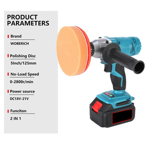 เครื่องขัด<span class=keywords><strong>สี</strong></span><span class=keywords><strong>รถ</strong></span>ยนต์<span class=keywords><strong>ไร้</strong></span><span class=keywords><strong>สาย</strong></span> 18V เครื่องเจาะกระแทก เครื่องขัดเงารถยนต์ เครื่องขัดและเคลือบแว็กซ์ - Product Image 3