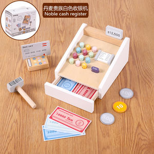 COMMIKI Bebé Educativo Educación Temprana caja registradora para niños jugar todos los juguetes familiares <span class=keywords><strong>Supermercado</strong></span> de madera caja registradora - Product Image 2