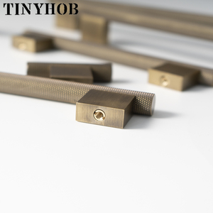 Tiradores y pomos de cocina de bronce antiguo con textura/moleteados, tiradores retro para cajones, pomos para dormitorio, tirador de latón para gabinetes C-3316 - Product Image 4
