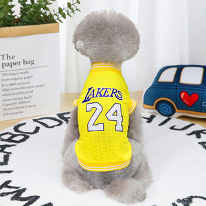 Vêtements de sport de luxe pour chien Kobe <span class=keywords><strong>Jordan</strong></span>, t-shirt respirant d'été pour animaux de compagnie, <span class=keywords><strong>maillot</strong></span> de basket-ball des <span class=keywords><strong>Bulls</strong></span> pour chiens - Product Image 5