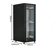 Armoire serveur sur pied de 19 pouces, 2,0 m, 2040*800*1200 mm, en acier laminé à froid SPCC, pour centre de données et réseau.