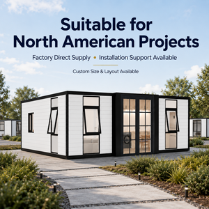 Casa Contenedor Moderna Minimalista, Estructura de Acero Prefabricada, Diseño Rectangular para Proyectos en América del Norte, Tamaño Personalizado Disponible - Product Image 1