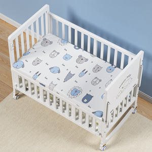 新しい綿100% の柔らかいベビーベッドシーツ快適な新生児ベビーベッドシーツ - Product Image 5