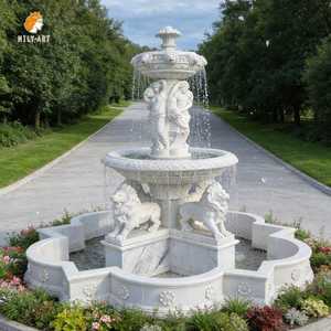 Fontaine en marbre blanc de grande taille MILY, directement de l'usine, pour la décoration extérieure de villas de luxe, châteaux et jardins - Product Image 1