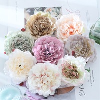 Bunga Peony Plastik 10cm, Kepala Bunga Buatan, Aksesoris Rambut DIY, Bahan Perhiasan Buatan Tangan, Perlengkapan Pernikahan