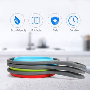 Passoire de cuisine pliable avec poignée, en silicone de qualité alimentaire, passoire de cuisine gain de place, passoire pliable - Product Image 4