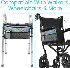 Free sample Hot Sell Taiwan Pearl Coated Factory Crutch Walking Stick Bag <b>Wheelchair</b> Organizer Universal Walker Bag - Product Image 3