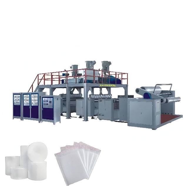 Automatic PE Plastic Bubble Film Making & Wrapping Machine 50kW Power 1000x1000mm Dimensions