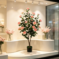 Fleurs décoratives, couronnes et plantes artificielles, faux camélias, bonsaïs en tissu, arbres artificiels, accessoires de décoration pour bar et maison