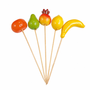 HYF BS001 Spiedini Decorativi in Bambù Monouso Multicolore <span class=keywords><strong>per</strong></span> Cocktail, Frutta, Dolci, Tapas, Antipasti, Canapè, <span class=keywords><strong>Compleanni</strong></span> - Product Image 1