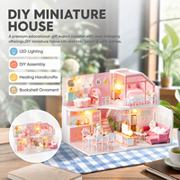 Puzzle 3D en bois et plastique, version améliorée Midsummer Time, artisanat en bois, kit maison miniature DIY avec lumière LED métallique et couvercle anti-poussière, en stock