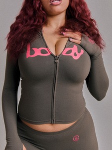 ชุดวอร์มลายพรางสำหรับผู้หญิงชุด2ชิ้นสำหรับฤดูใบไม้ร่วง2025ชุดเสื้อมีฮู้ดและกางเกงบานชุดบอดี้คอนสำหรับผู้หญิง - Product Image 6