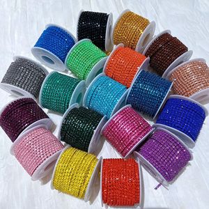 Nuova Catena di Strass in Vetro Colorato SS12 3mm 3D, 10 Iarde/Rotolo, Accessori per Gioielli e Abbigliamento Fai-da-Te - Product Image 1