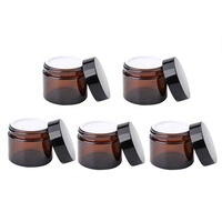 Offre Spéciale 10ml 30ml 50ml 100ml 200ml contenants de pot en verre ambré crème cosmétique avec bouchon