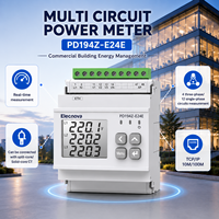 Compteur de puissance pour centre de données 12 canaux, monophasé 4 canaux, triphasé multi-circuits, qualité de puissance classe 0.5S, 12 000 enregistrements historiques