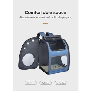 BSCI Factory 2022 most popular lightweight waterproof smell proof pet <b>backpack</b> Oxford <b>cat</b> outgoing breathable <b>backpack</b> <b>carrier</b> - Product Image 3