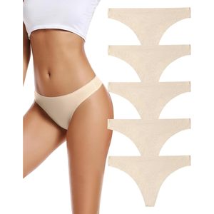 FOXA Tangas sin costuras para mujer, bragas cómodas y transpirables de talle bajo, paquete de 5 - Product Image 1