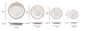 Assiettes à salade en céramique <span class=keywords><strong>de</strong></span> 6,5 pouces, multicolores, bord doré festonné, vaisselle personnalisée en gros pour mariage, banquet, hôtel - Product Image 6