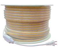 Bande LED COB 3000K 6000K, lumière 220V, bande LED COB flexible et étanche 10W pour intérieur et extérieur