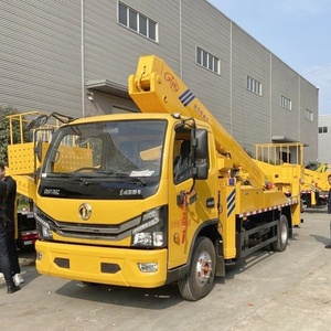 Camión con plataforma elevadora telescópica Dongfeng, camión con cesta elevadora para trabajos aéreos en venta - Product Image 1