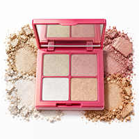 Palette de maquillage pour le visage, illuminateur pressé, haute pigmentation, fini brillant, léger, longue tenue, marque privée, vente en gros