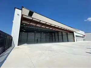Hangar de avión de metal prefabricado listo, estructura de acero, hangares de avión de acero